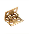 Tiny Golden Mini Metal Hinge For 1 By 12 Dollhouse Cabinets And Boxes With Four Mounting Holes, Gold Tone Hardware, 10 By 8 Mm