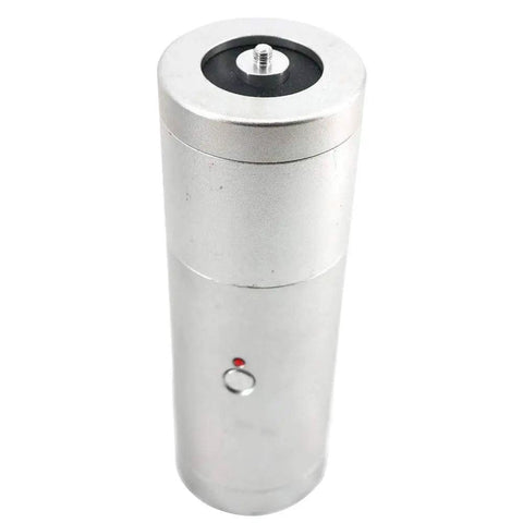 Portable Pro Grade Handheld Vibration Calibrator For Accelerometers And Vibration Monitoring Systems, 159.2 Hz RMS Vibration Check, Verifies Recording Gear, VMC606 Model, Supports Up To 150 G, silver metal cylinder