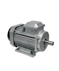 Rock Solid 1HP Industrial Electric Motor With Three Phase Power At 220 Or 380 Volts featuring durable silver casing and efficient design.