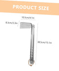 Multifunctional Stainless Steel Garden Hoe For Weeding Digging And Cultivating shown with dimensions 38.5cm handle, 10.5cm blade.