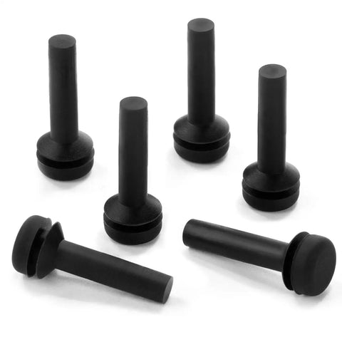 Grate Rubber Feet Replacement for Gas Stove Burners shown in a pack of six, made from heat resistant rubber, suitable for most ranges.