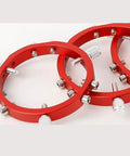 Red aluminum Fixing Ring For Photography Gear And Telescopes 90mm CNC Engineered Aluminum Alloy Mount with adjustment screws