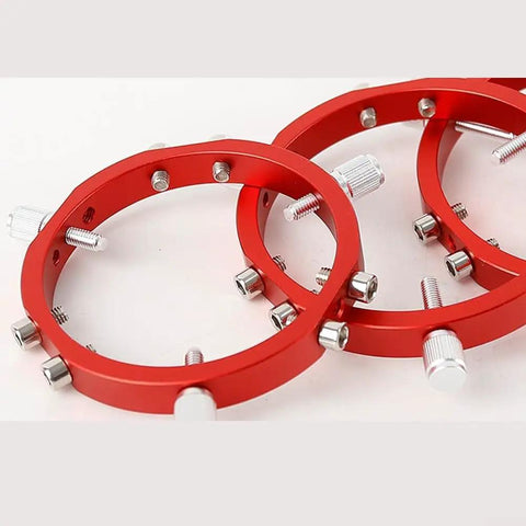 Red aluminum Fixing Ring For Photography Gear And Telescopes 90mm CNC Engineered Aluminum Alloy Mount with adjustment screws