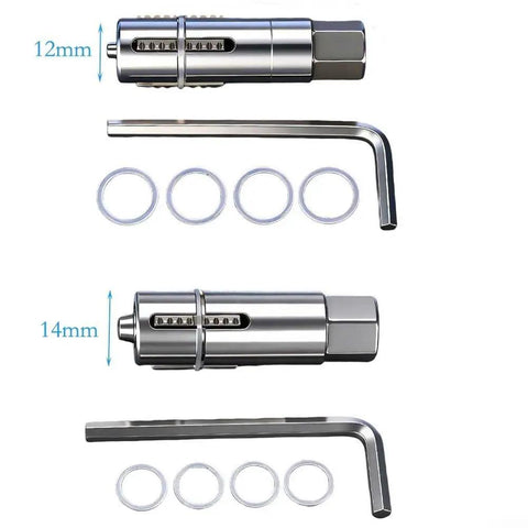 Dual Function Broken Screw Extractor And Thread Tap Tool For Plumbing Rusted Bolt And Pipe Valve Repair Adjustable Front End For 12 And 14 Mm Fittings Forged 45 Steel Construction Handy For DIYers Handymen Pro Grade Pros, 12mm 14mm set