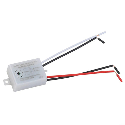 Motion And Sound Activated 220V Light Sensor Switch Auto On Off with exposed wiring for installation
