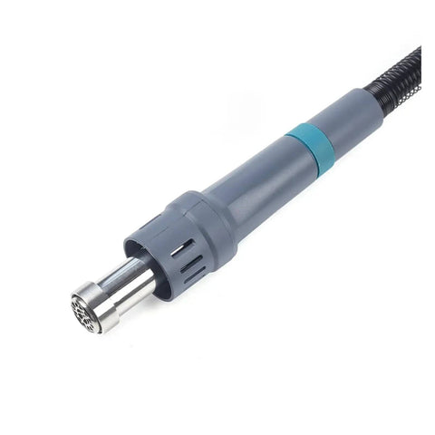 Powerful 1000W Soldering Hot Air Rework Station with digital display and adjustable airflow, nozzle view, for PCB chip repair.