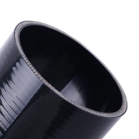 Close-up of Beefy 4 Inch ID Silicone Coupler Reinforced Hose 4-Ply For Turbo Intercooler Piping And Intake Universal 102mm Black