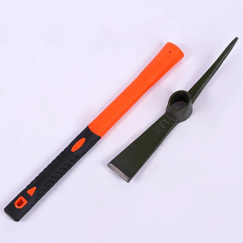 Miniature Mattock Tool With Fiberglass Handle For Gardening And Camping Efficient Excavation And Soil Removal Trail Maintenance And Gardener Use Durable Lightweight And Comfortable Soft Grip For Precise Work