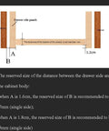 Diagram of drawer side panel installation for Soft Close Undermount Drawer Slides With Full Extension And Heavy Duty 40Kg Capacity.