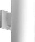 6 Inch Cylinder Outdoor Wall Sconce Two Light Up And Down Modern Exterior Lighting For Home And Porch Aluminum Construction White Finish