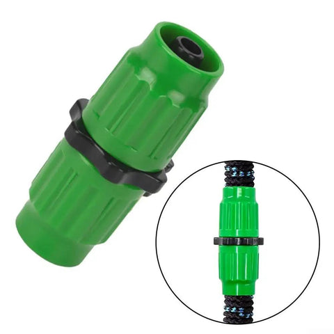 Expandable Garden Hose Repair Kit With Multi Function Connectors And Fittings, 25 Feet To 100 Feet shown with connector detail