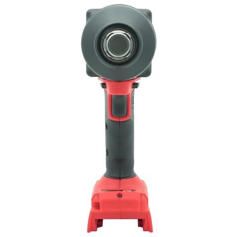 Front view of Cordless 3/4-Inch Impact Wrench, Brushless, 4-Mode Speed, Heavy-Duty Torque, compatible with Milwaukee 18V Batteries.