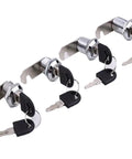 Heavy Duty Desk Drawer Locks Set, 5 Pack With 2 Keys, Smooth Alloy Cabinet Locks For Office File Cabinets, 30mm Single Open