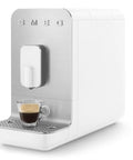 Real Deal Fully Automatic Espresso Machine With Durable Steel Burr Grinder For Bold Whole Bean Coffee And No Fuss Brewing In Sleek Matte White Kitchen Essentials with coffee cup