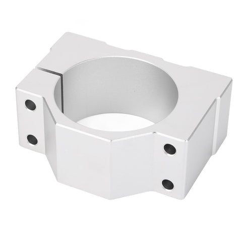 Heavy Duty CNC Spindle Clamp Motor Bracket Holder 65mm Hella Sturdy Aluminum Router Mount close-up view of bracket