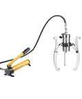 Beefy Hydraulic Gear Puller With Hand Pump, 5 10 15 20 30 50 Ton Options, 2 Or 3 Jaws showcased with pump and jaws