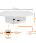 Motorized Rotating Display Stand The Go To For Jewelry, Crafts And Collectibles, 5.9 Inch Diameter Platform dimensions and controls