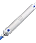 Shop Ready Mini Pneumatic Air Cylinder With One Inch Bore And Five Inch Stroke, compact aluminum design for tight spaces.