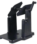 Heavy Duty 2 In 1 External Label Roll Holder Stand For Desktop Thermal Printers, black plastic construction for secure media handling.