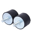 Badass Heavy Duty Rubber Shock Absorber Mounts With Male Threaded Ends For Air Compressors Mini Split Heat Pumps And Industrial Machinery, black rubber dampers.