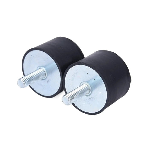 Badass Heavy Duty Rubber Shock Absorber Mounts With Male Threaded Ends For Air Compressors Mini Split Heat Pumps And Industrial Machinery, black rubber dampers.