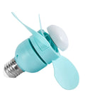 ZEPFJHE E27 Ceiling Fan with LED Light Brushless Motor for Bedroom, Green, compact fan with two blades, turquoise color