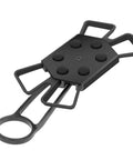 Close-up of Xmount Pro Bicycle Phone Holder Mount For Any Handlebar showing black alloy design with silicon stretch web.