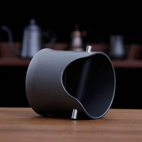 Zero Stress Espresso Knock Box With Shock Absorbent Deep Bowl For Quick Coffee Grounds Cleanup And Solid Tamping Station Setup side view