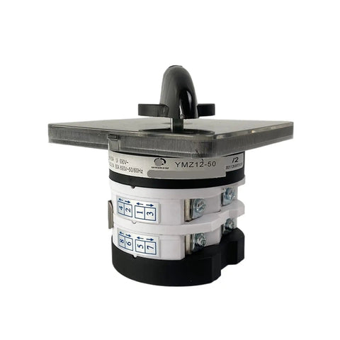 Heavy Duty Changeover Rotary Cam Switch 0 To 4 Positions, 2 Poles, 3 Stages, 660V 50A Industrial Control Switch With Silver Contacts And 8 Terminals LW31 For Rock Solid Machinery, showing front view with terminals and switch positions.