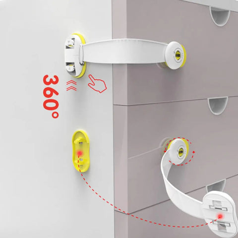 Two Pack Kid Proof Safety Cabinet Door Locks Latches For Refrigerator And Doors ABS Material Easy Install For Cabinets Drawers