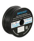 Ultra Smooth Black Silicone Wire 50 Feet Long With 10 Awg Stranded Tinned Copper Core For Heavy Duty Car Mods And Electronics Setup, spool with specs