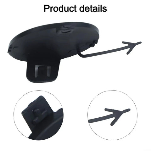 Jeep Cherokee Front Bumper Tow Hook Eye Cap Cover Direct Replacement Plastic Shield For 2014 2015 2016 2017 2018 Easy Install Durable Auto Body Part Fits Right, detailed view.