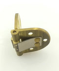 2 Piece Silent Close Spring Hinges In Solid Copper Deliver A Smooth 90 Degree Fold Rock Solid Torque Lock For Countertops Interior Doors And Diy Repairs Made For Real World Use, close-up view of hinge with a metallic finish.