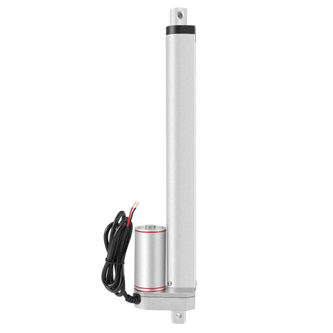 Beast Ready 300Mm Stroke 750N DC 12V Linear Actuator For Home Automation Ultra Quiet Lift Motor With Low Power Draw Built Tough For DIY Projects, silver aluminum body with wired lead