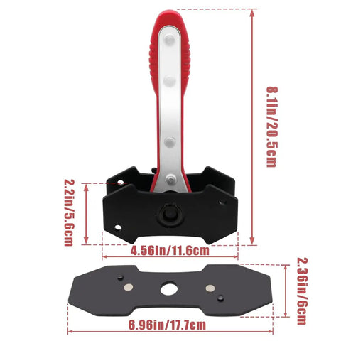 Heavy Duty Pro Grade Brake Caliper Compression Tool With 360 Degree Ratcheting, Carbon Steel Piston Compressor For Auto Brake Service, Ergonomic Non Slip Handle, Durable Caliper Tool For Maintenance; 8.1in tool, 6.96in plate