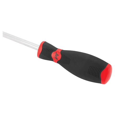Slotted Screwdriver Three Eighths Inch By Twelve Inches With Magnetic Tip, Ergonomic Non Slip Grip, Chrome Vanadium Steel, Satin Finish