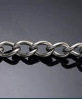 Tough As Nails 304 Stainless Steel Door Security Chain Lock Featuring Deadbolt Safety Knob Anti Theft Room Protector close-up of heavy duty chain