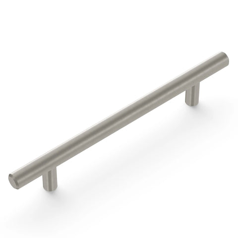 Bar Pulls Collection Five And One Sixteenth Inch Center To Center Stainless Steel Cabinet Pulls with solid metal core