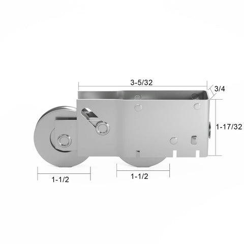 Patio Door Roller Tandem With One And A Half Inch Stainless Steel Wheels For Smooth Sliding Replacement Easy Install