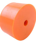 Orange 2.55 Inch Diameter Scissor Bumper For Skyjack SJIII Series Lifts, side view, showing cylindrical design with central hole
