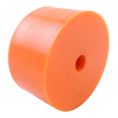 Orange 2.55 Inch Diameter Scissor Bumper For Skyjack SJIII Series Lifts, side view, showing cylindrical design with central hole