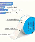 Plumbing Pro Thread Seal Tape For Leaks, PTFE Pipe Sealant Tape For Water Lines, Half Inch Thread Seal shown with dimensions