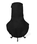 Elite Chiminea Cover For All Weather Protection, Water Resistant 300D Polyester With Elastic Hem, fitted on chiminea, front view