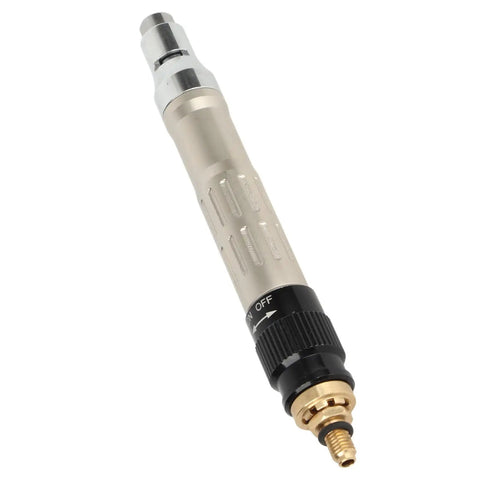 Heavy Hitter Pencil Die Grinder Air Tool Kit Boasting 70000Rpm Blazing Speed with slim silver and black design for precise grinding.