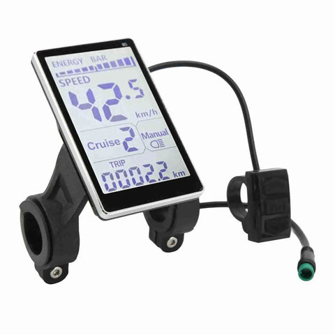 Electric Bike LCD Meter Panel Waterproof 24V 60V Universal for 31.8mm and 22.2mm Handlebars ABS Case E Scooter Speedometer Display High Sensitivity Sensor Energy Efficient Tough Built To Last Heat Resistant
