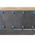 Proleveling System 1/32 Inch Extra Linear Leveler Stems Pack Of 100 for tile installations on a dark tile wall with blue stems