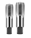 Super Cool 2 Piece Npt Pipe Tap Set For Fast Thread Repair On 1/2 And 3/4 Inch Water Pipes With Heavy Duty Carbon Steel Hand Tool Kit To Fix Damaged Plumbing Lines Quick And Easy, two pipe taps