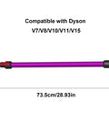 Replacement Wand Extension Tube For V7 To V15 Cordless Vacuum Cleaners Grab And Go Quick Release Accessory 28.93in Fuchsia