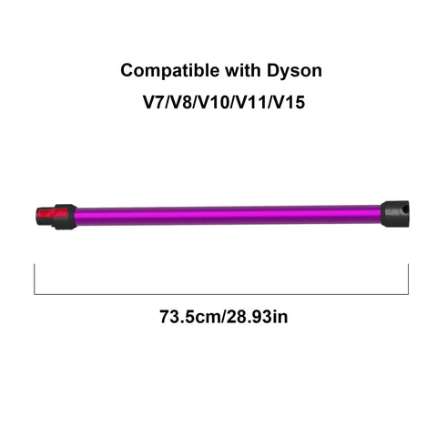 Replacement Wand Extension Tube For V7 To V15 Cordless Vacuum Cleaners Grab And Go Quick Release Accessory 28.93in Fuchsia