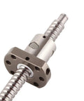 Smooth 12Mm Diameter SFU1204 Anti Backlash Ballscrew With Ballnut Assembly Measures 300mm Long for CNC machines close-up view.